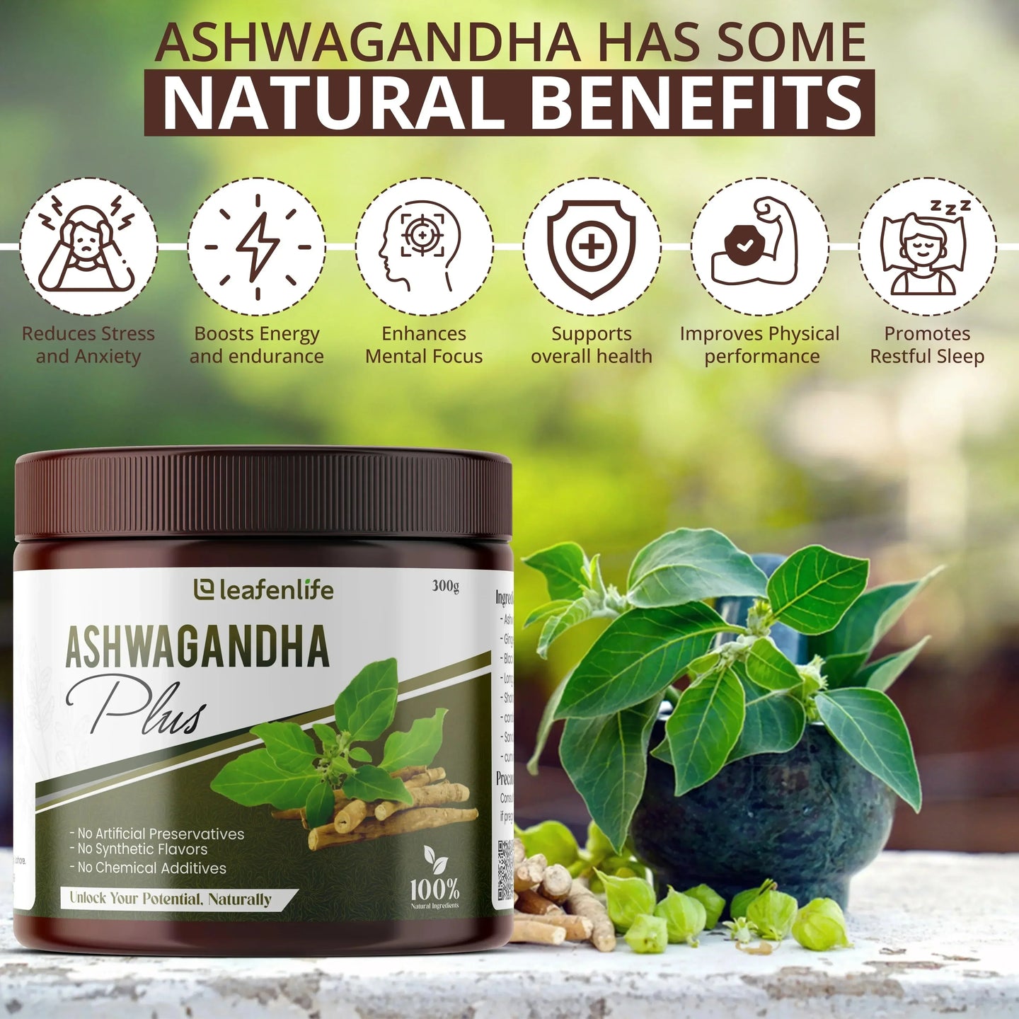 Ashwagandha Plus - Organic Stress Relief and Energy Booster