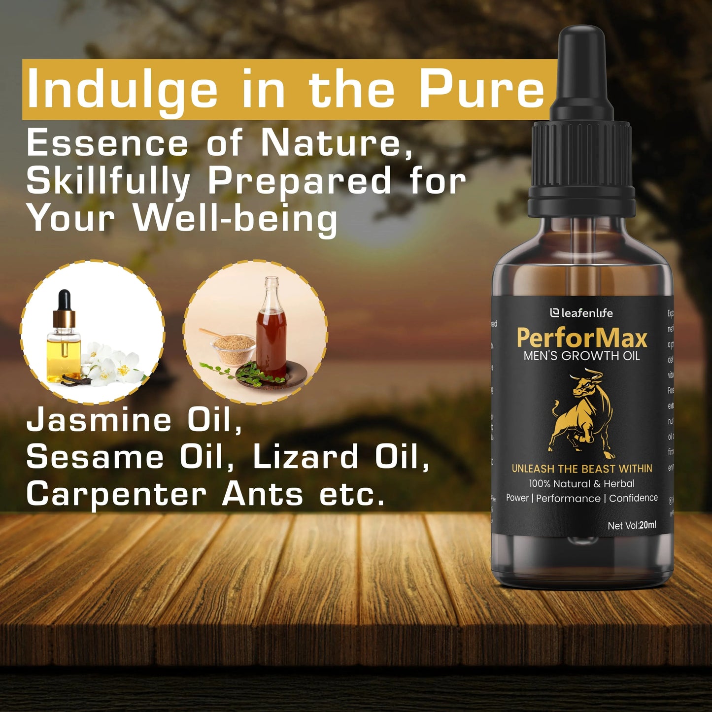 PerforMax Men's Growth Oil – Natural Herbal Male Enhancement Oil | Boost Performance & Growth