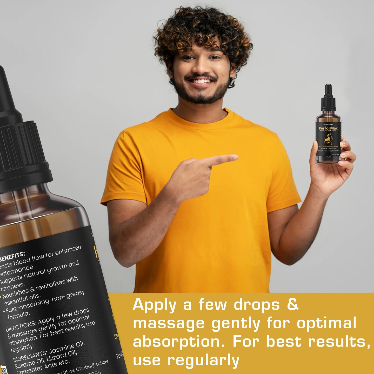 PerforMax Men's Growth Oil – Natural Herbal Male Enhancement Oil | Boost Performance & Growth
